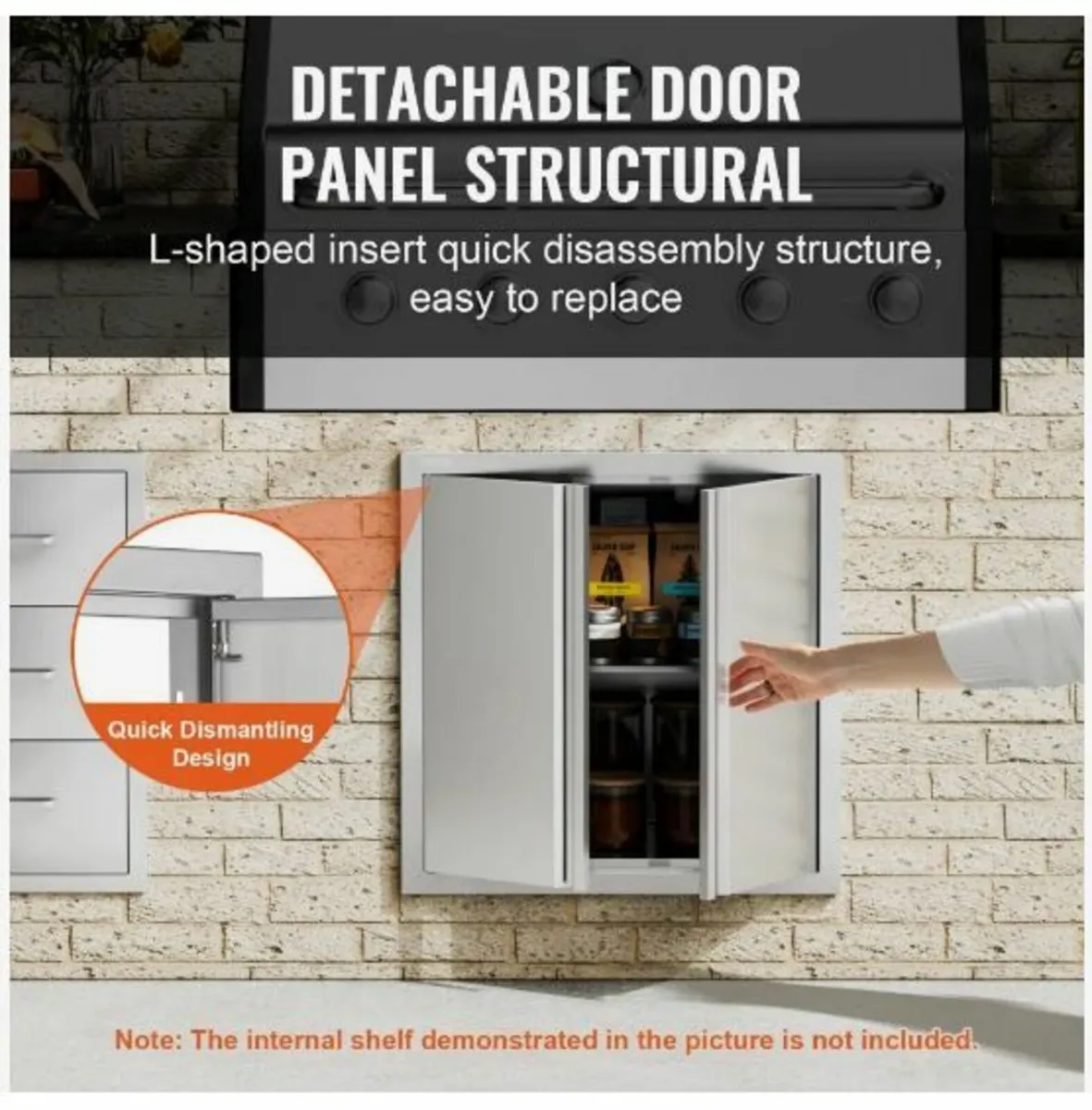 BBQ Access Door, 610x610 mm Double Outdoor - Image 2