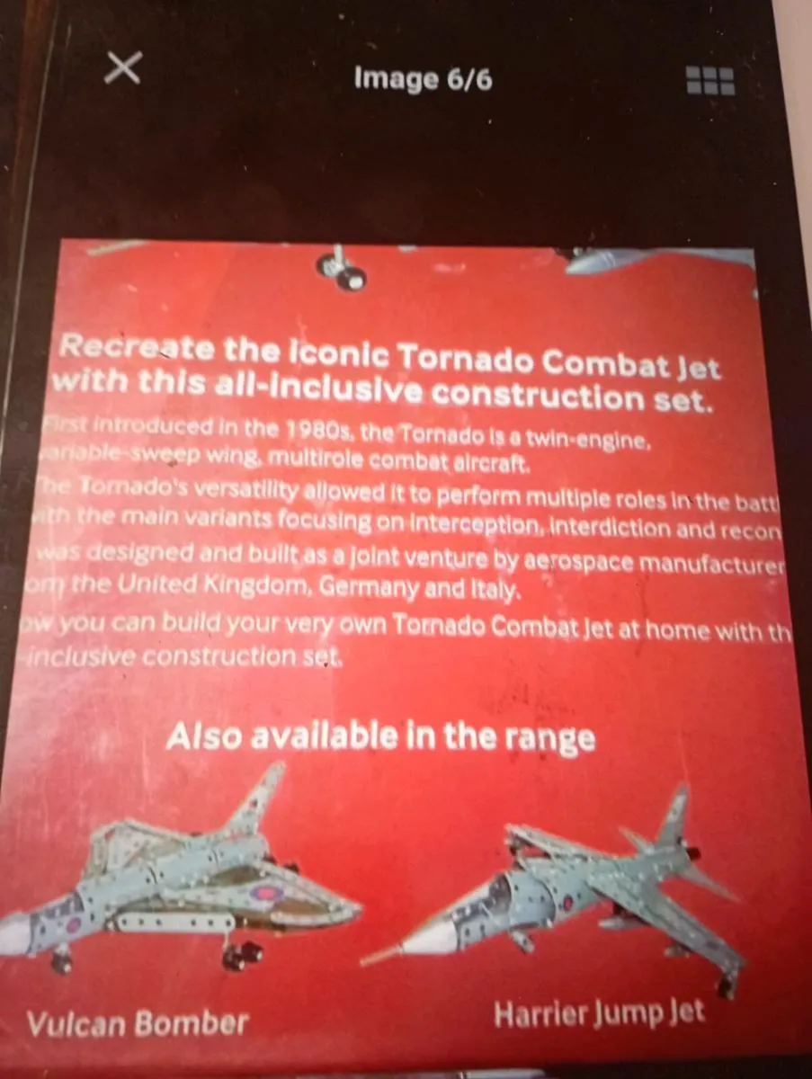 TORADO COMBAT JET METAL CORSTRUCTION MODLE - Image 4