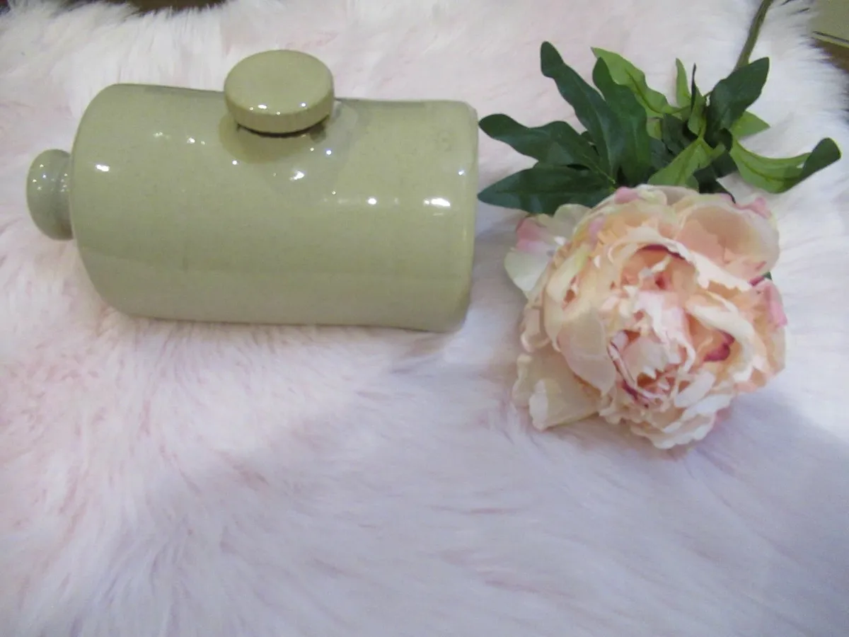 antique vintage cottage hot bottle earthenware - Image 2