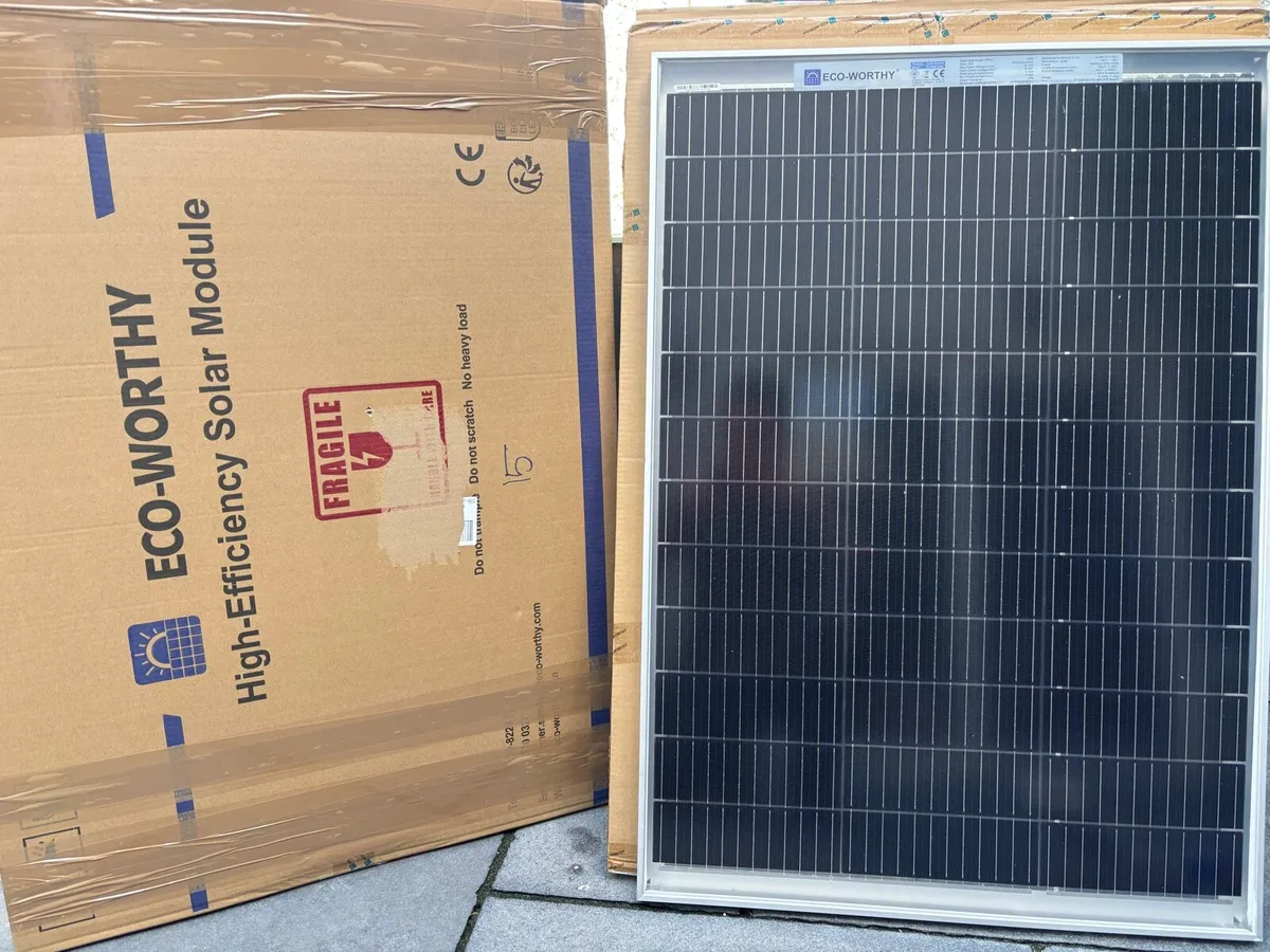 240W 12/24V Bi-Facial Solar Panel Kit. New - Image 1