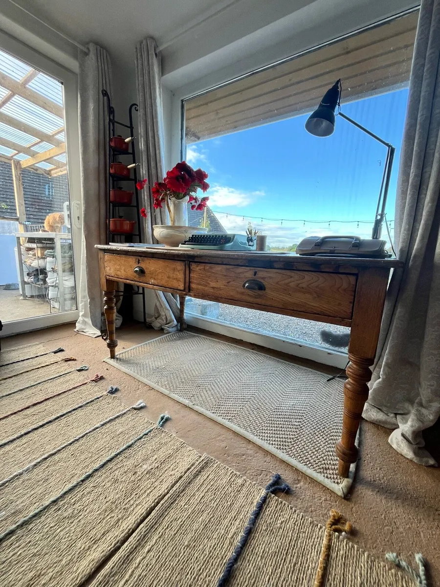 Antique Oak Kitchen Table - Image 2