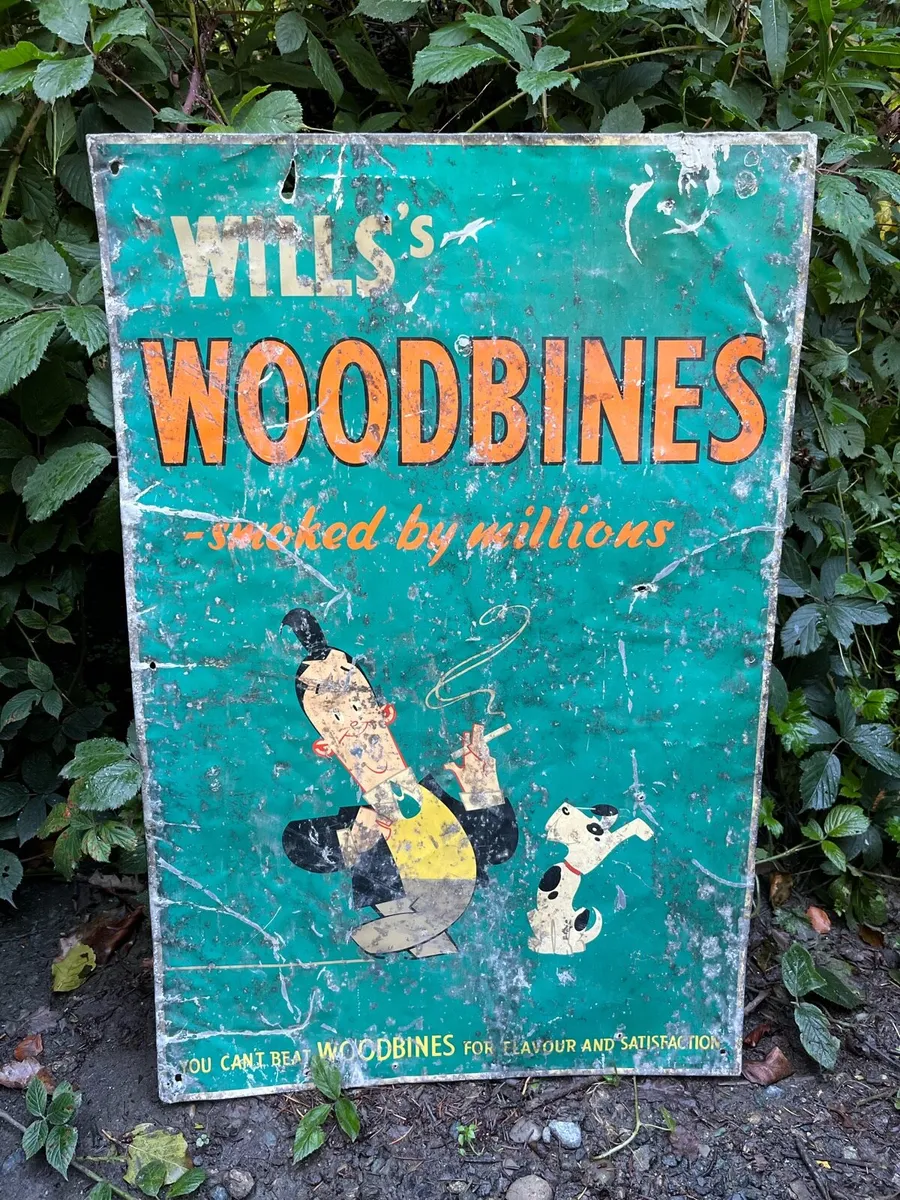 Woodbine tin sign - Image 1