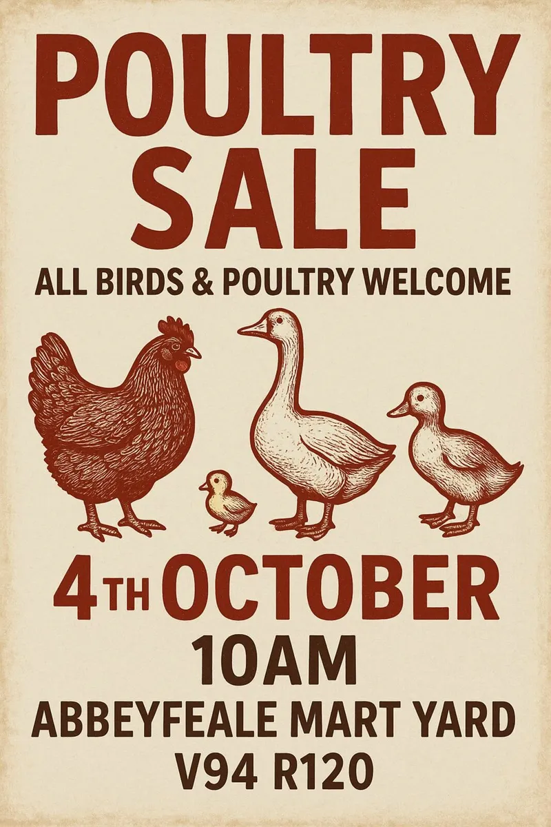 Poultry sale
