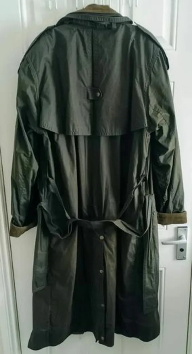 Waxed Cotton Trench Coat - Image 1