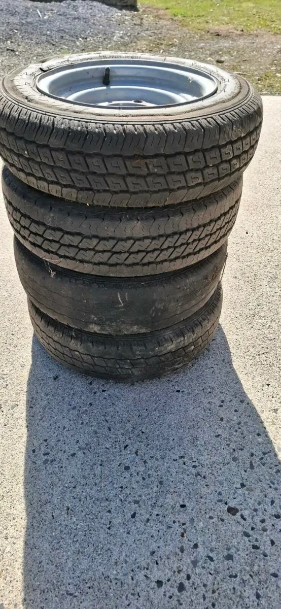 4 x Iforwilliams trailer wheels 155/70-R 12C- each - Image 1