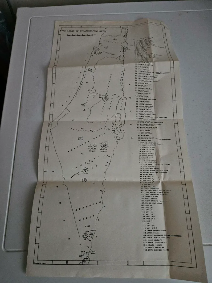 Vintage Map of Israel - Image 1