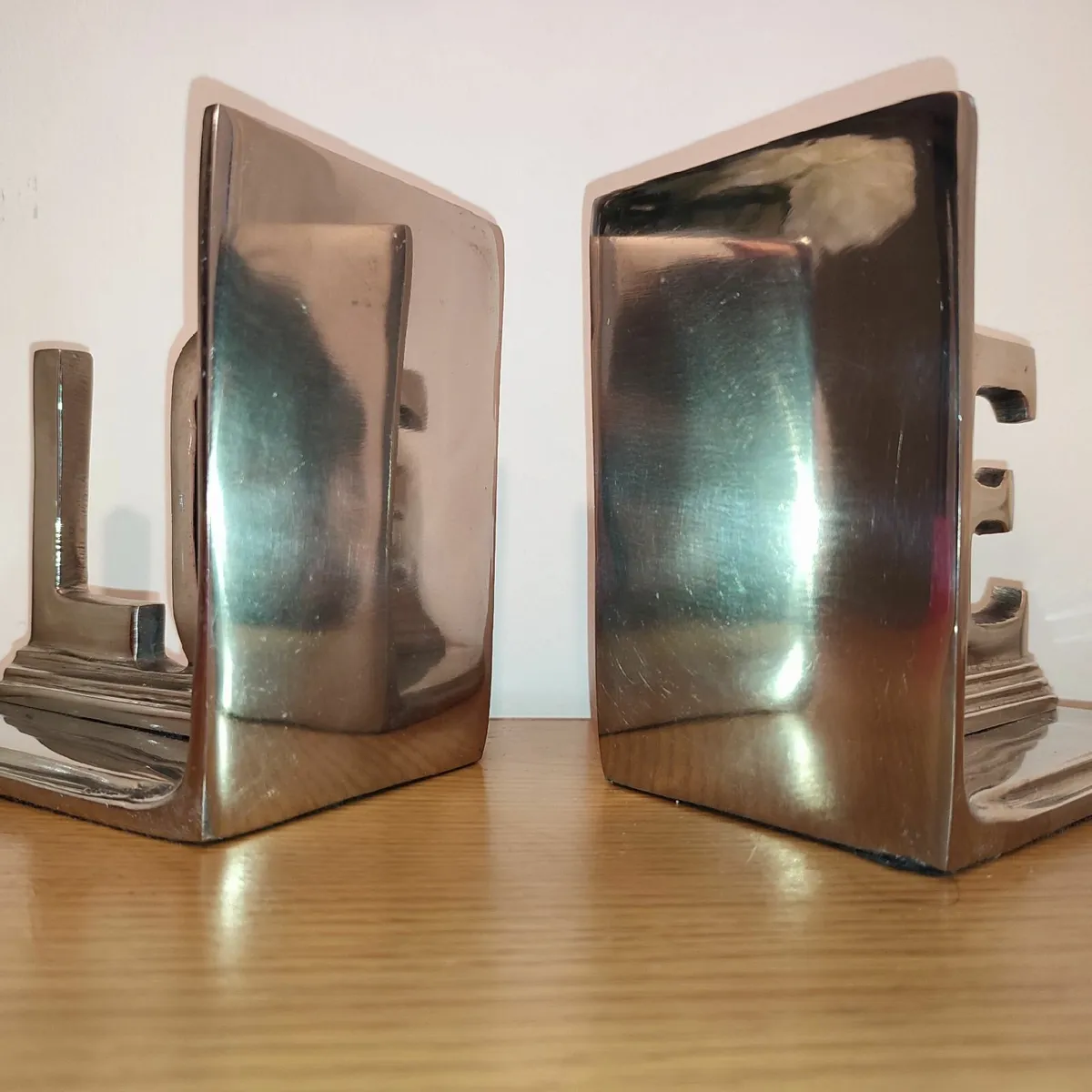Vintage Heavy Duty Polished Steel Art Deco Book - Image 2