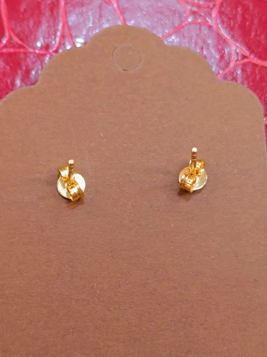 Teddy Bear Earrings, 18k Yellow Gold - Image 4