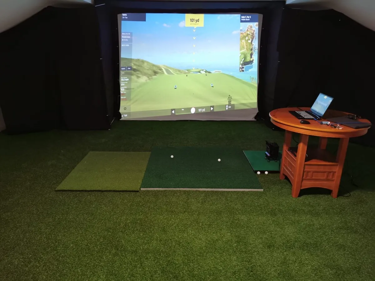 Golf Simulator plus Hitting Cage and Laptop - Image 1