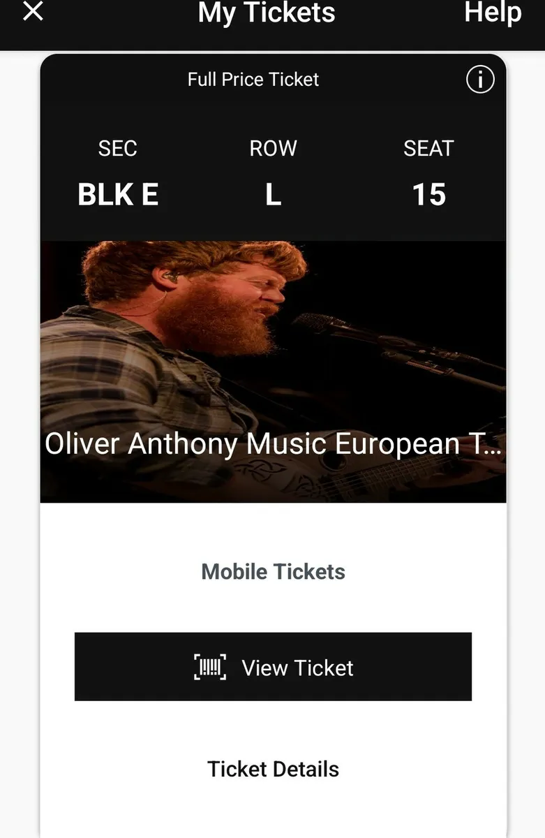 Oliver Anthony Music tickets x 2 - Image 2