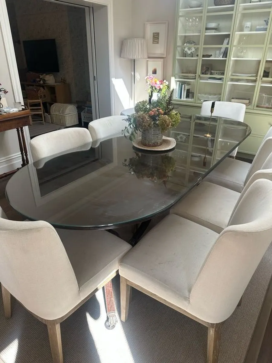 antique oval dining table - Image 4