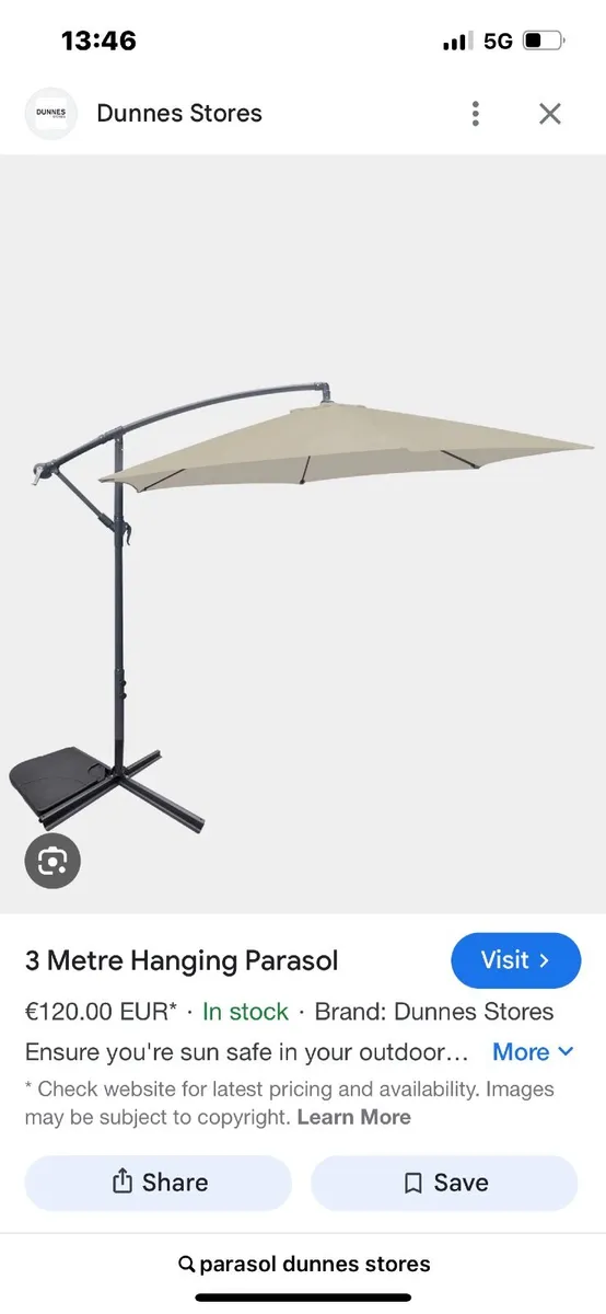 Garden umberella parasol - Image 3