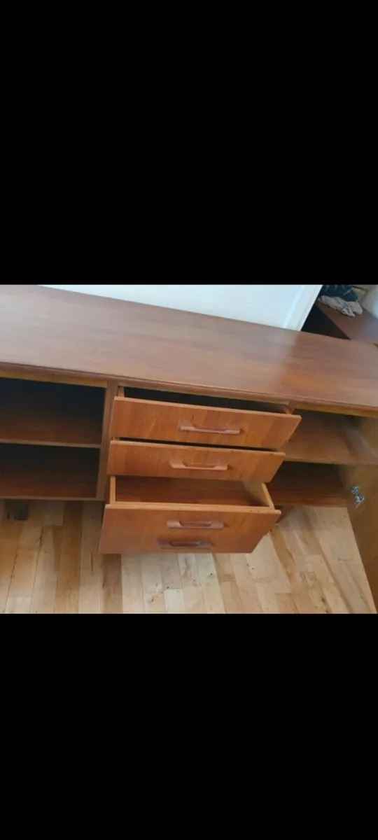 mid century teak sideboard solid teak top rare 50s - Image 3