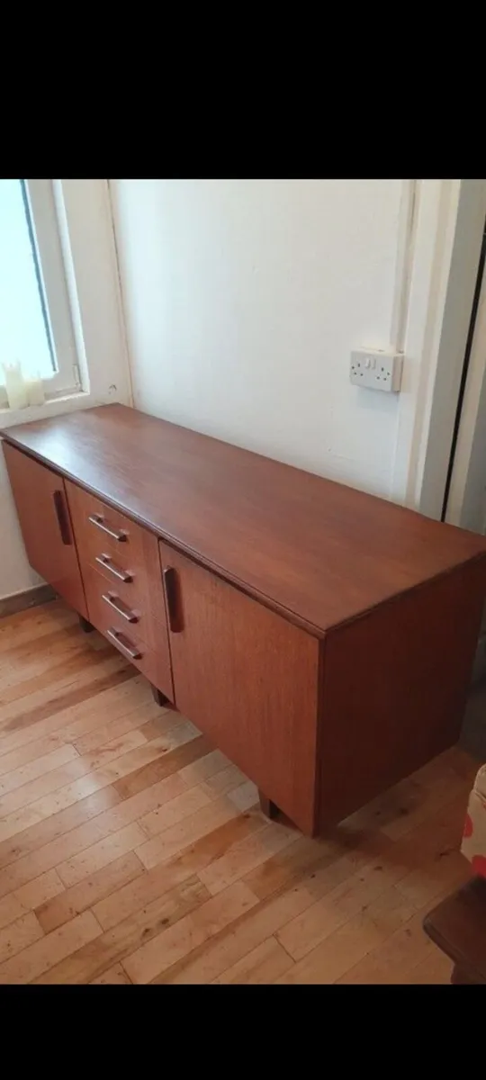 mid century teak sideboard solid teak top rare 50s - Image 4
