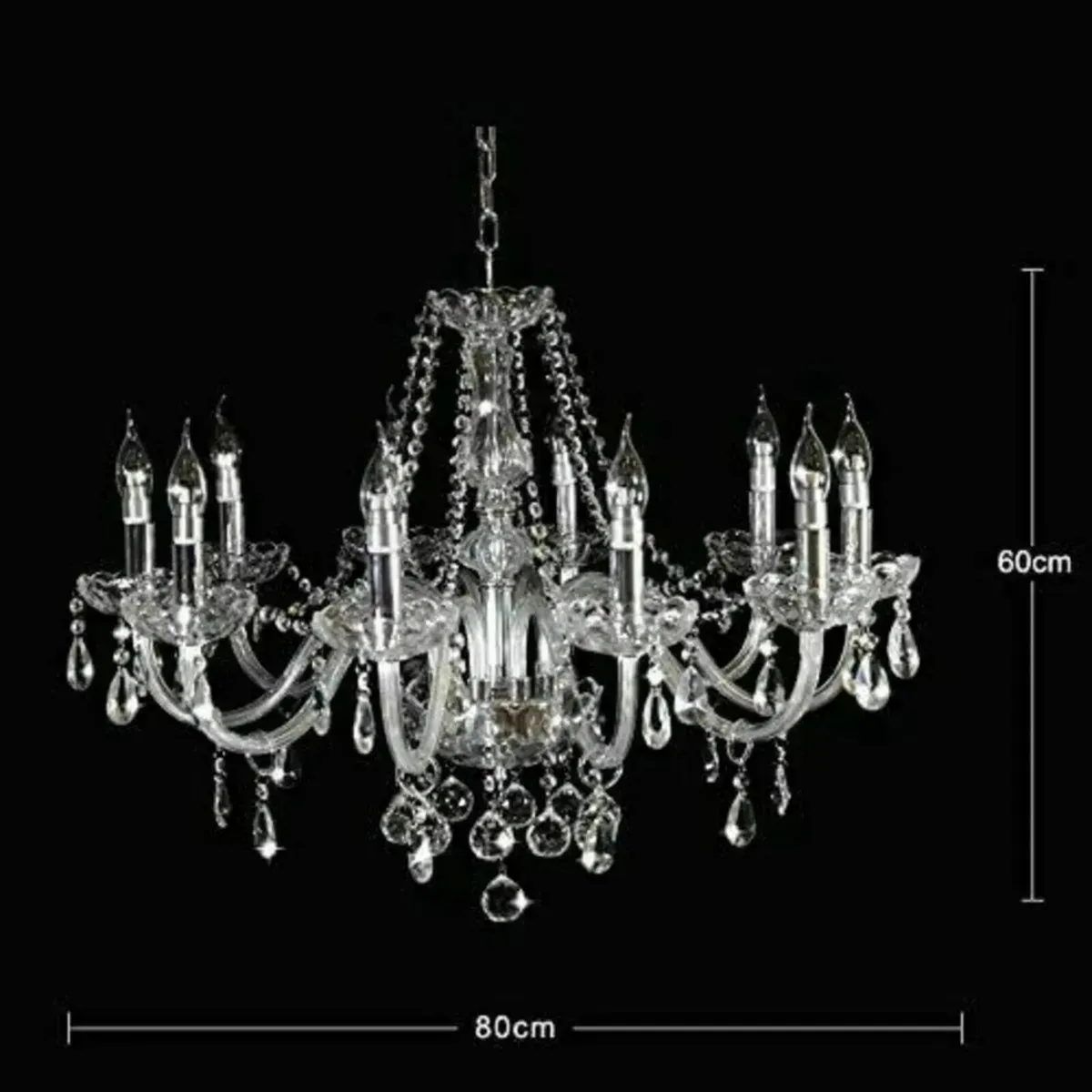 Chandelier 10 Lights – Modern Clear Crystal - Image 4