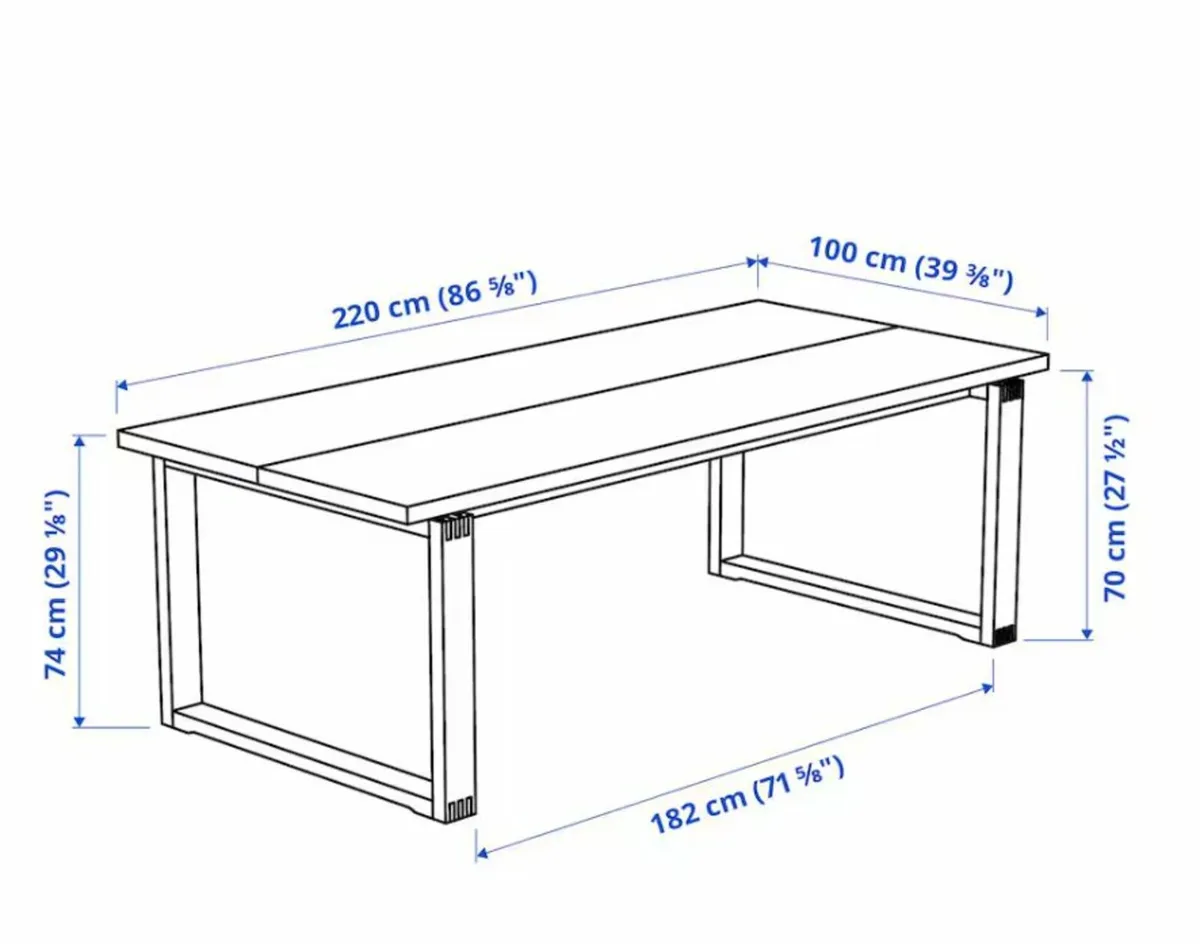 Dining room table with six chairs - Image 2