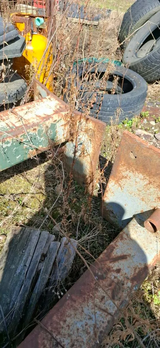 2 x Steel gate posts-10ft high- 6" sq box iron- 18 - Image 2