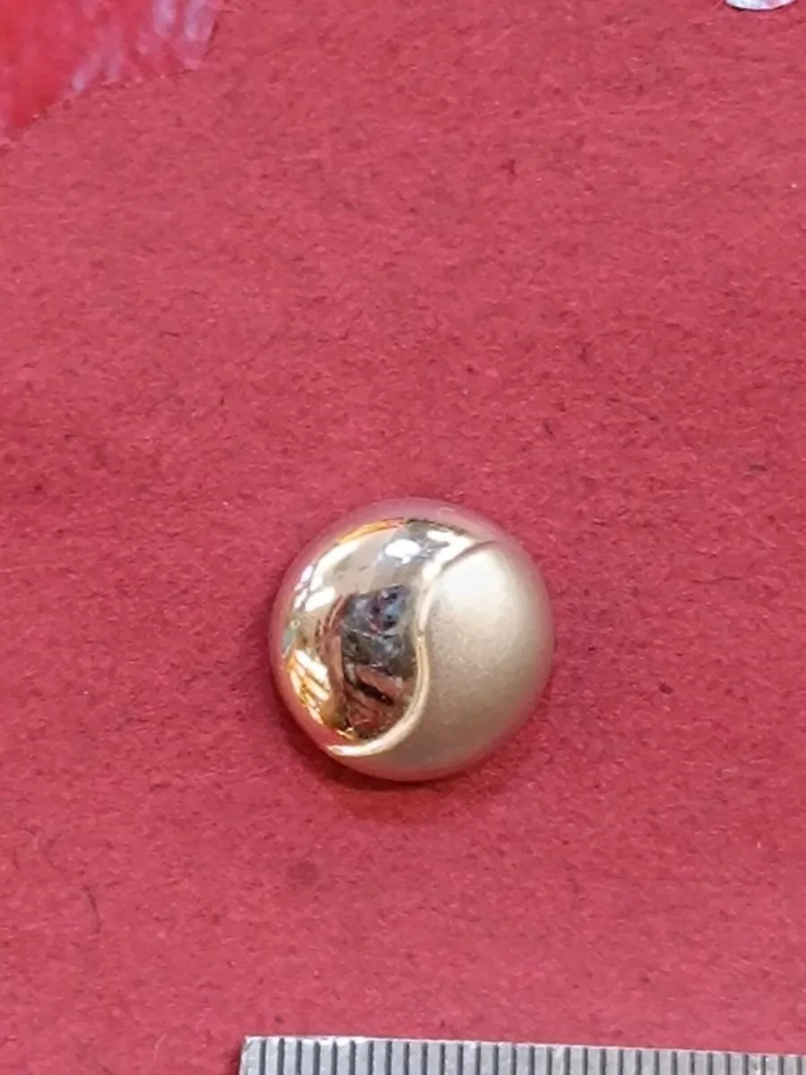 9k White Gold Button Earrings, Studs - Image 2