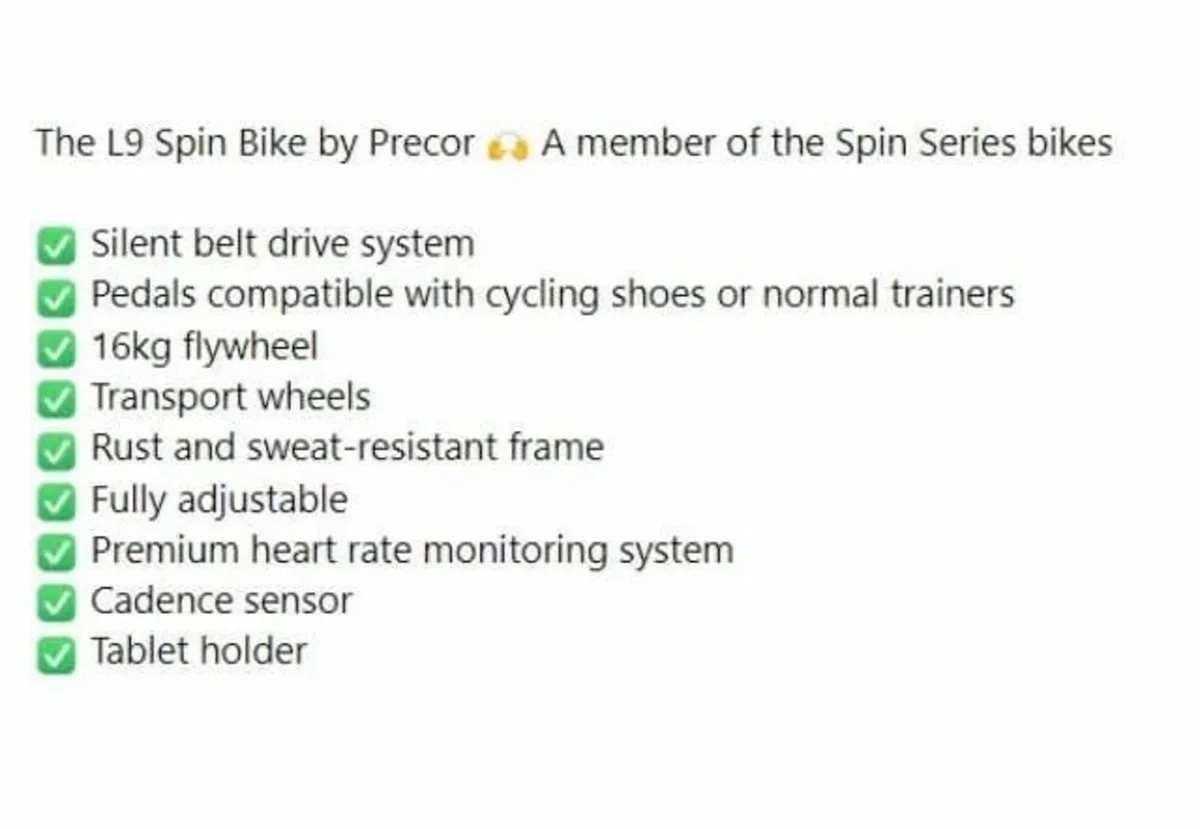 Spin Bike - L9 Spin Bike by Precor - Image 2