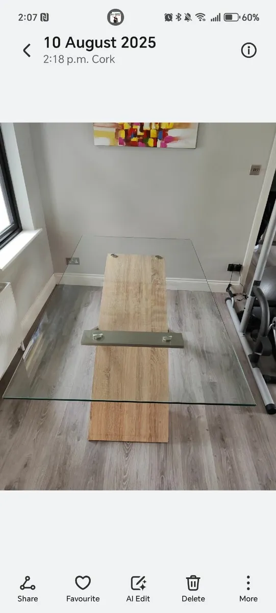 Glass table and 4 chairs - Image 2