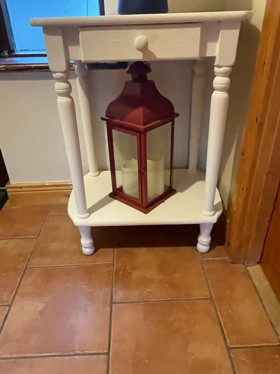 White Painted Hall Table with Drawer - Image 3