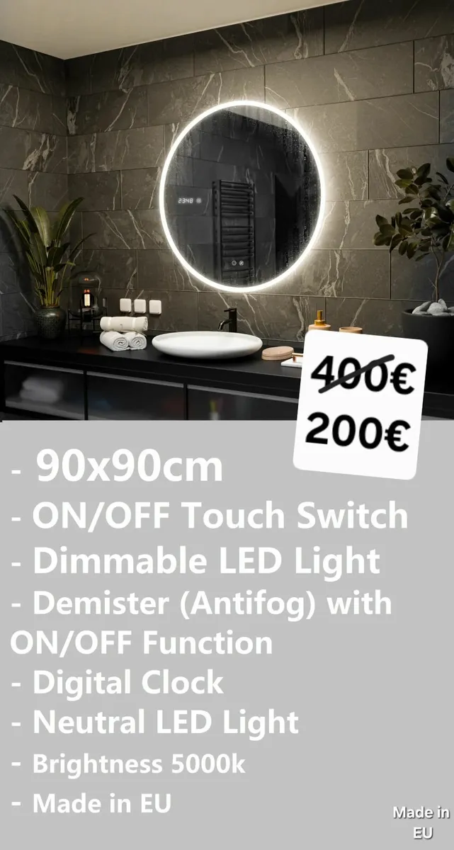 LED Bathroom Mirror 90cm