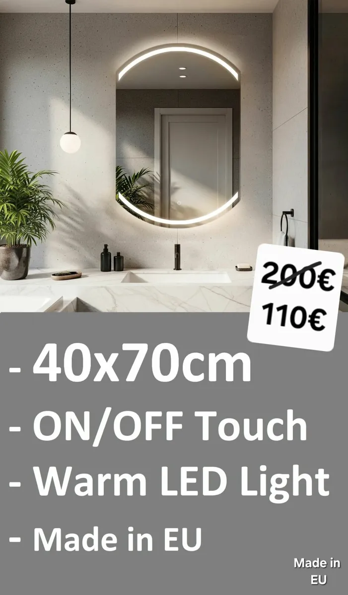 LED Bathroom Mirror 40x70cm