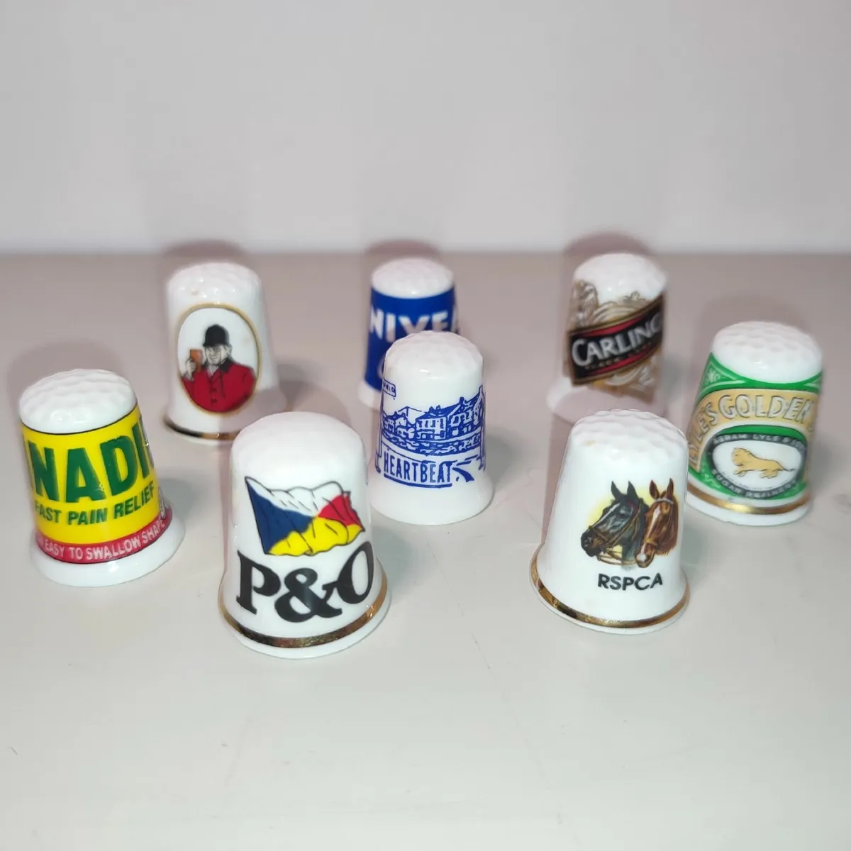 Collection of Rare Souvenir Thimbles Heartbeat etc - Image 1