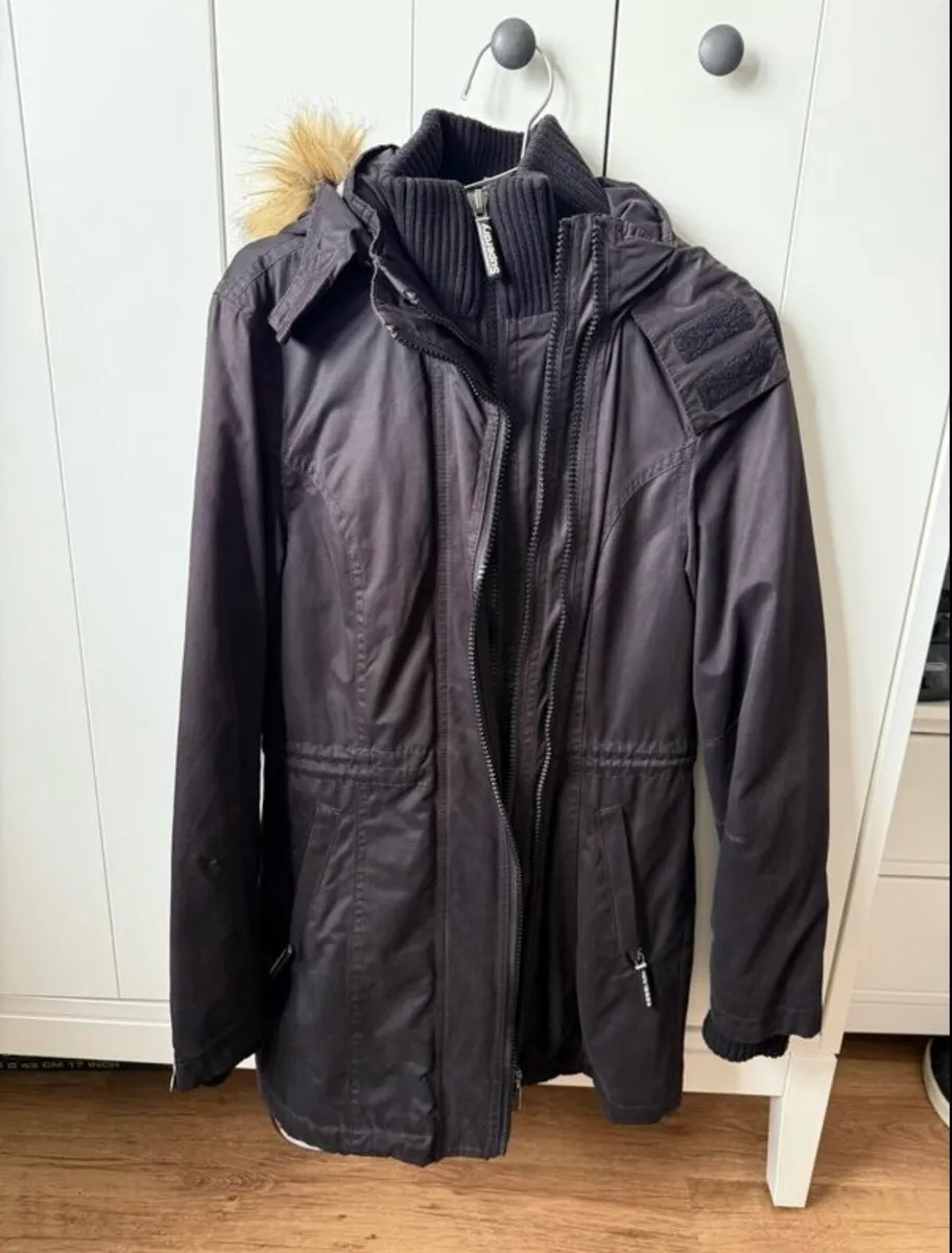 Superdry women ladies jacket parka, mint condition - Image 1