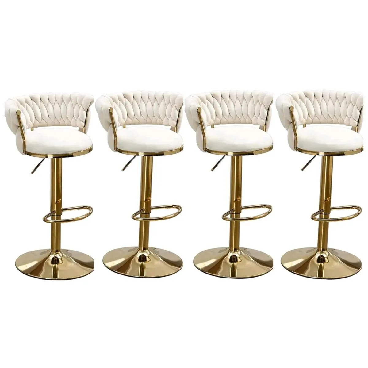 Bar stools/ Swivel Velvet Bar Stool Set Of 4 - Image 1
