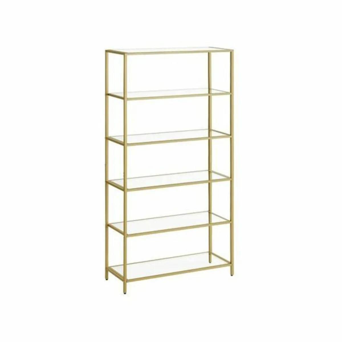Shelves Tempered Glass Transparent Metallic Gold - Image 2