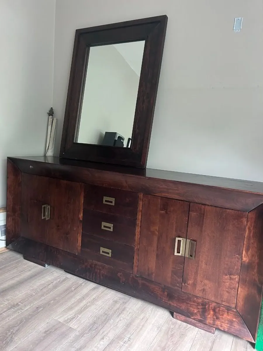 Sideboard with matching mirror - Image 4