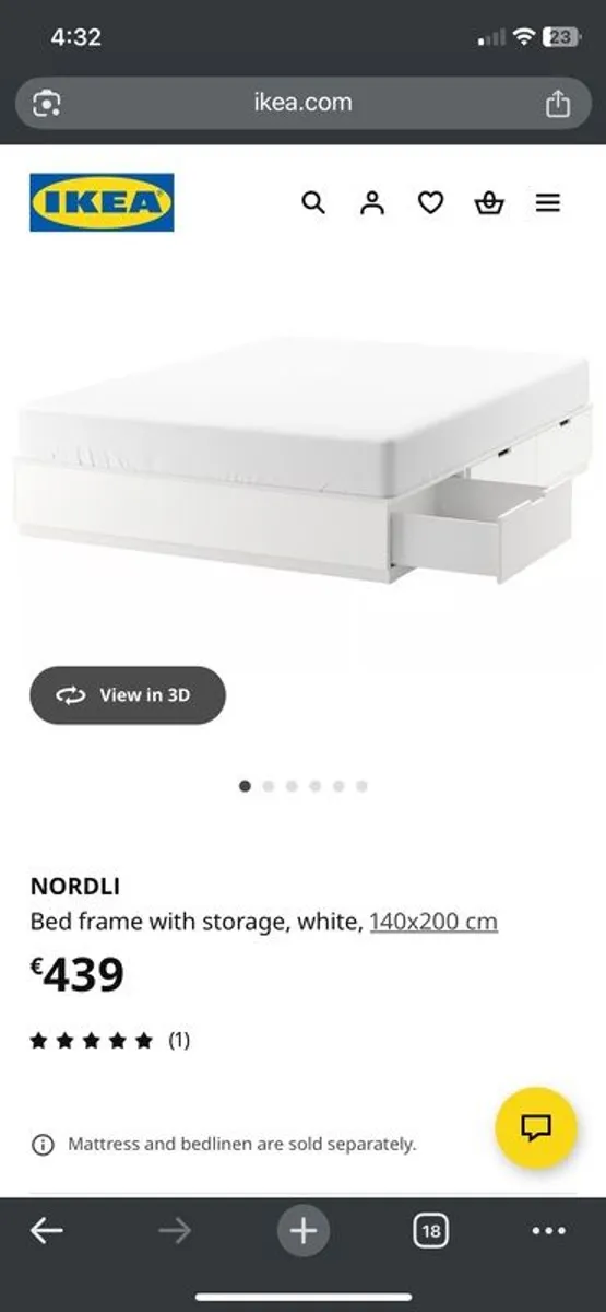Bedframe, Mattress & Drawers - Image 3