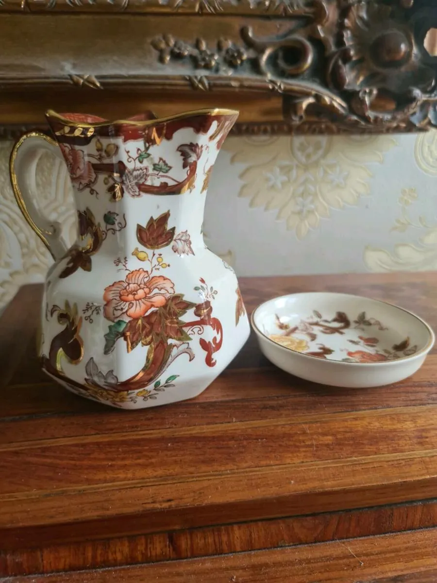 Masons jug and dish - Image 1
