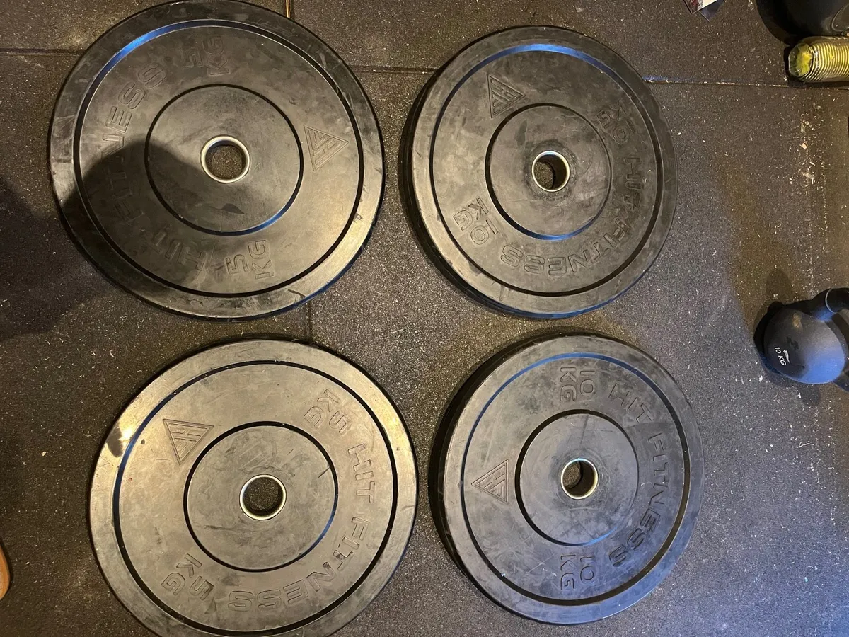 Bench, 20kg Barbell , 2x 5kg,2x 10kg weight plates - Image 1