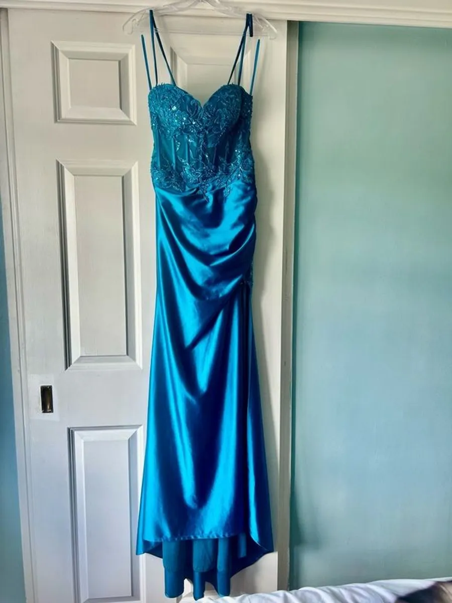 Stunning Teal Debs Dress Worn Once, Fully Cleaned - Image 1
