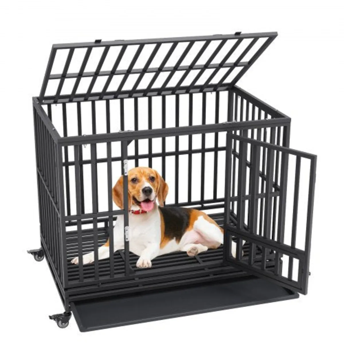 47 Inch Heavy Duty Dog Crate, Indestructible Dog C