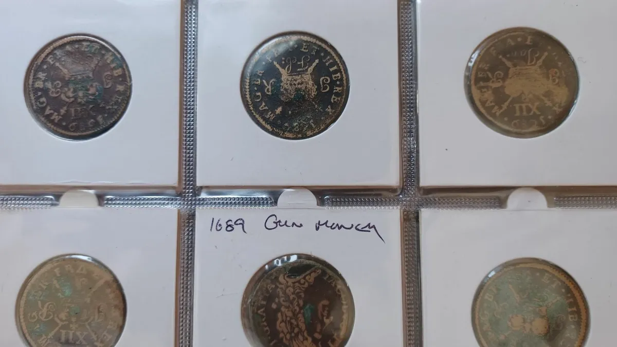 James 11 1690 coins Irish Gun Money - Image 3