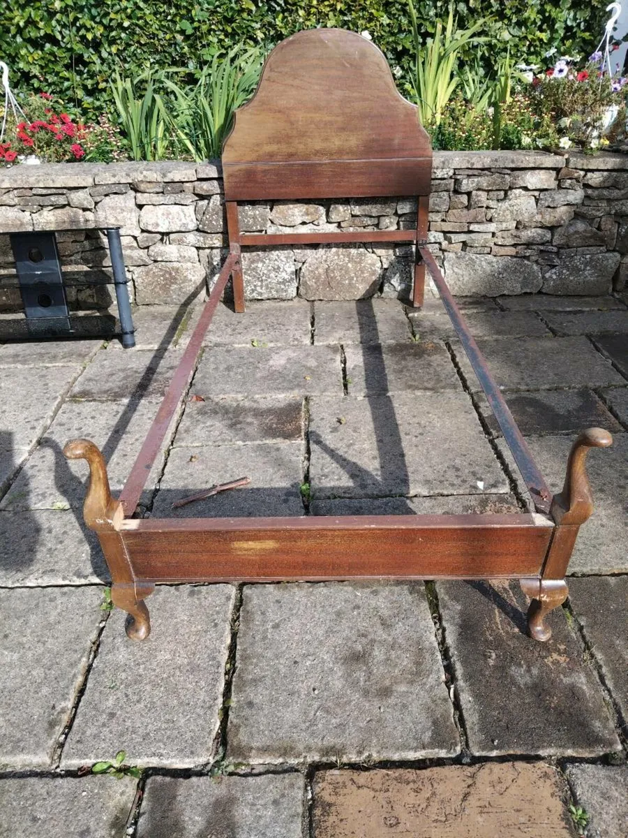 Mahogany single bed ends - Image 2