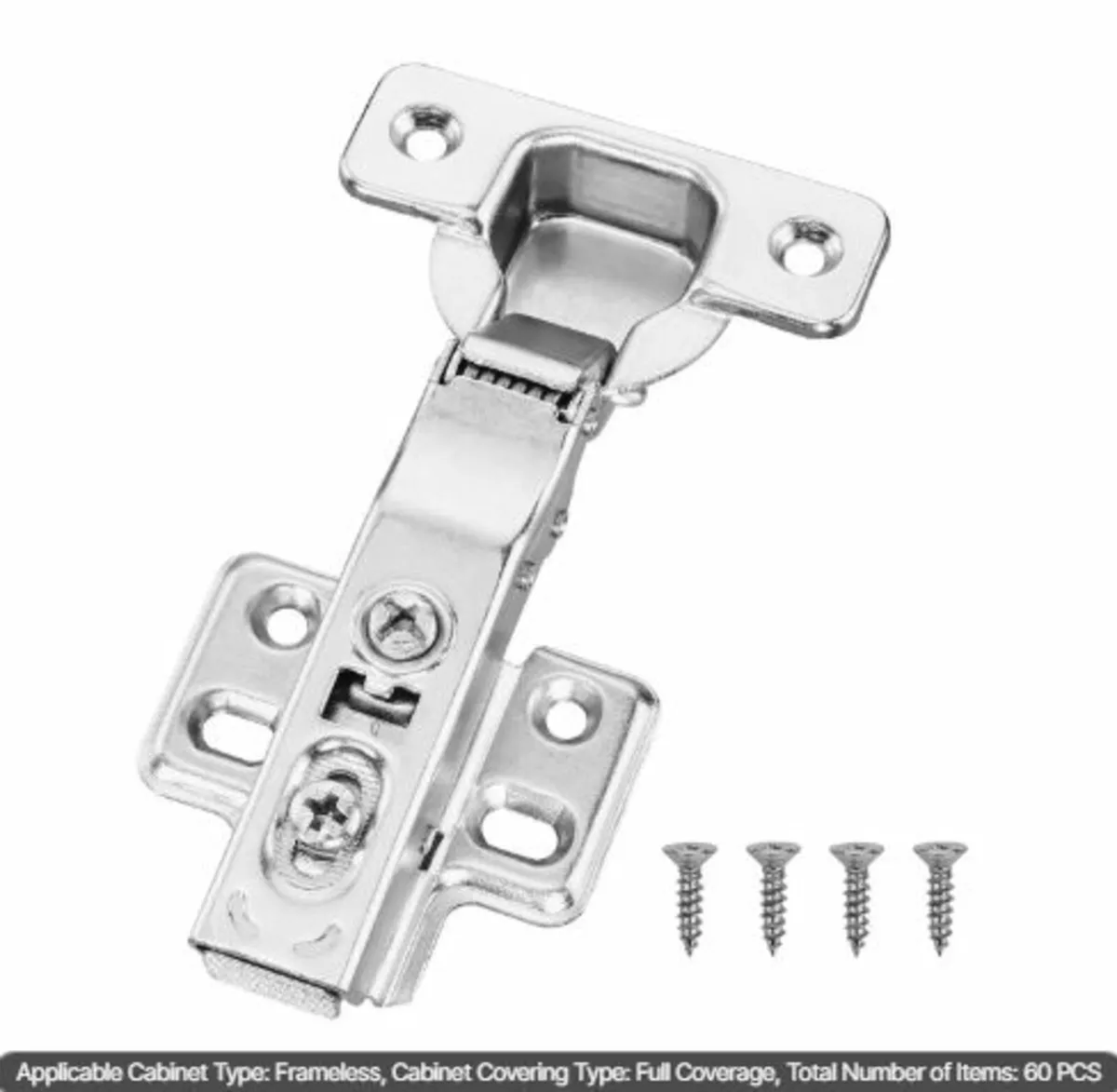 Cabinet Door Hinges 60 Packs Full Overlay Soft - Image 1