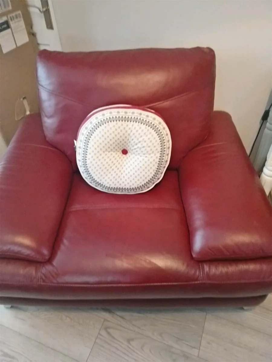 Real Italian leather armchair