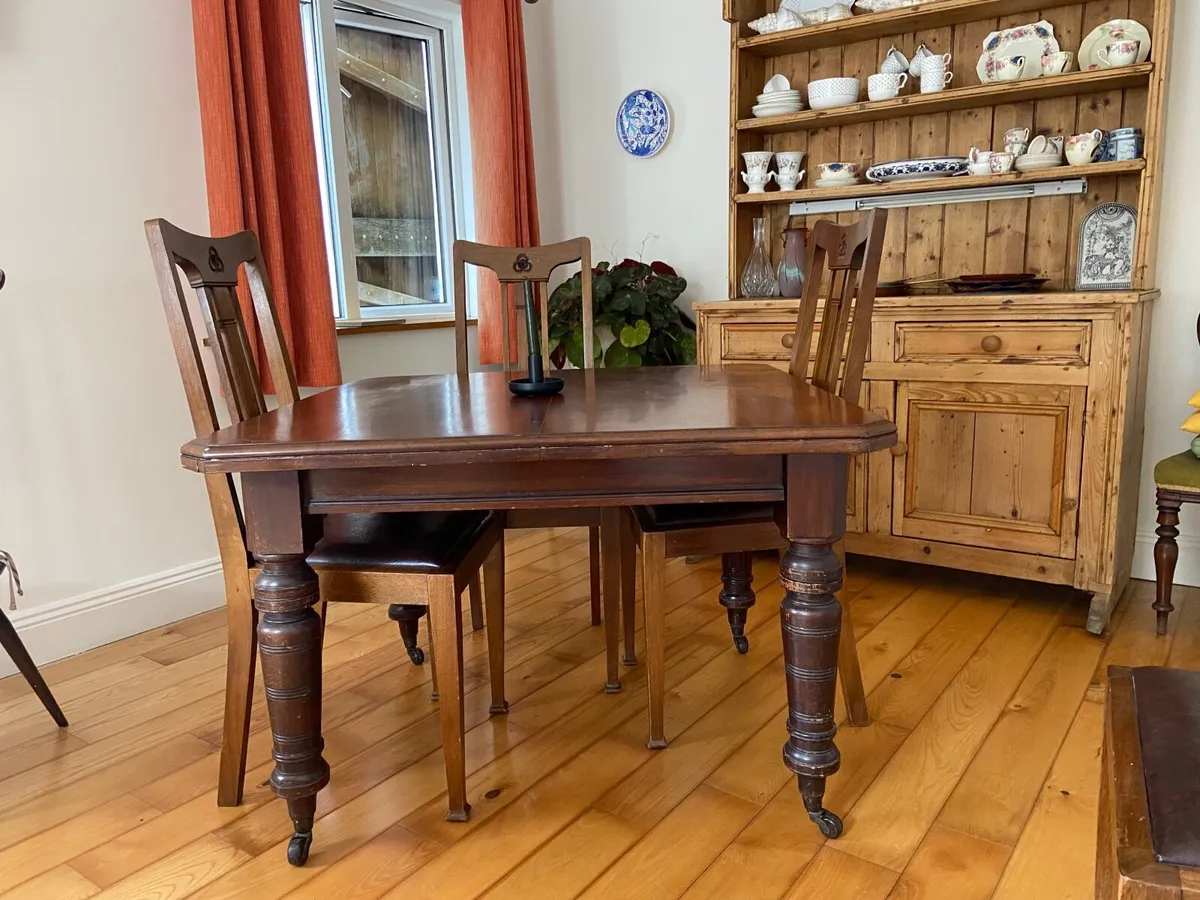 Antique mahogany tables x2 - Image 4