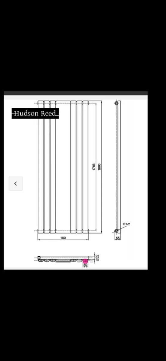 Hudson Reed Revive 1800 x 499mm single panel rad - Image 2