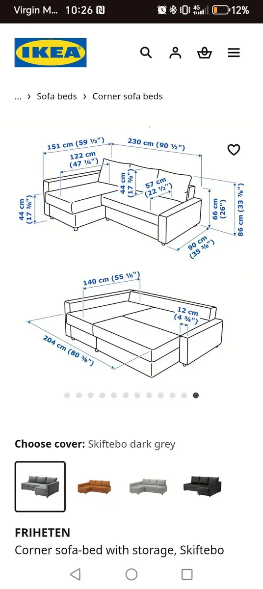 Ikea Friheten Sofa Bed - urgent sale required - Image 4