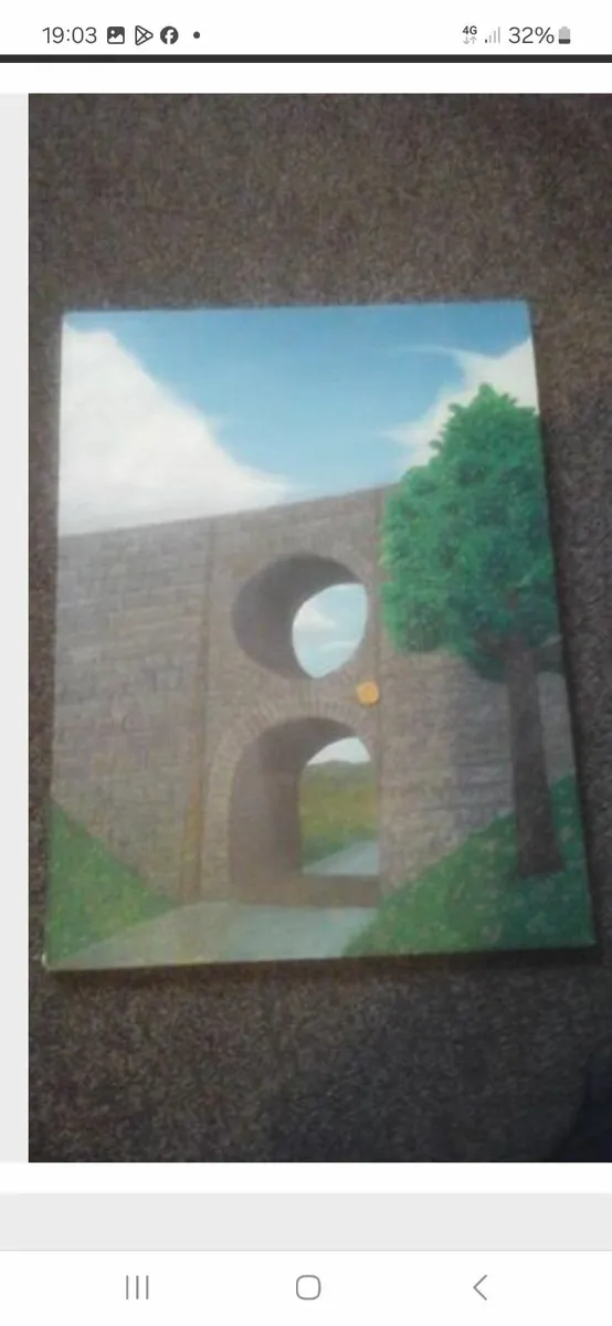 Oil painting of Spectable bridge,co clare - Image 4