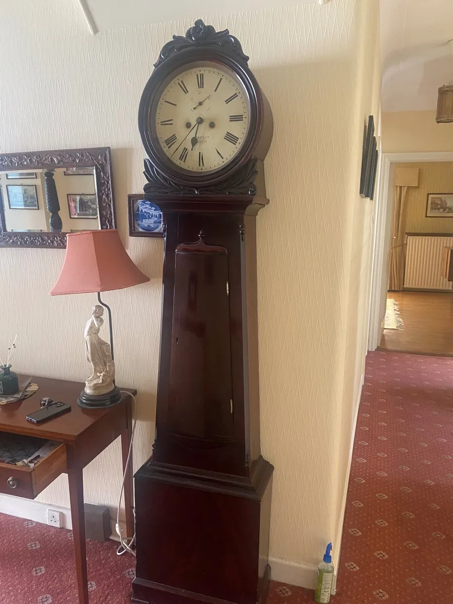 Antique Long Case Grandfather Clock - Image 2