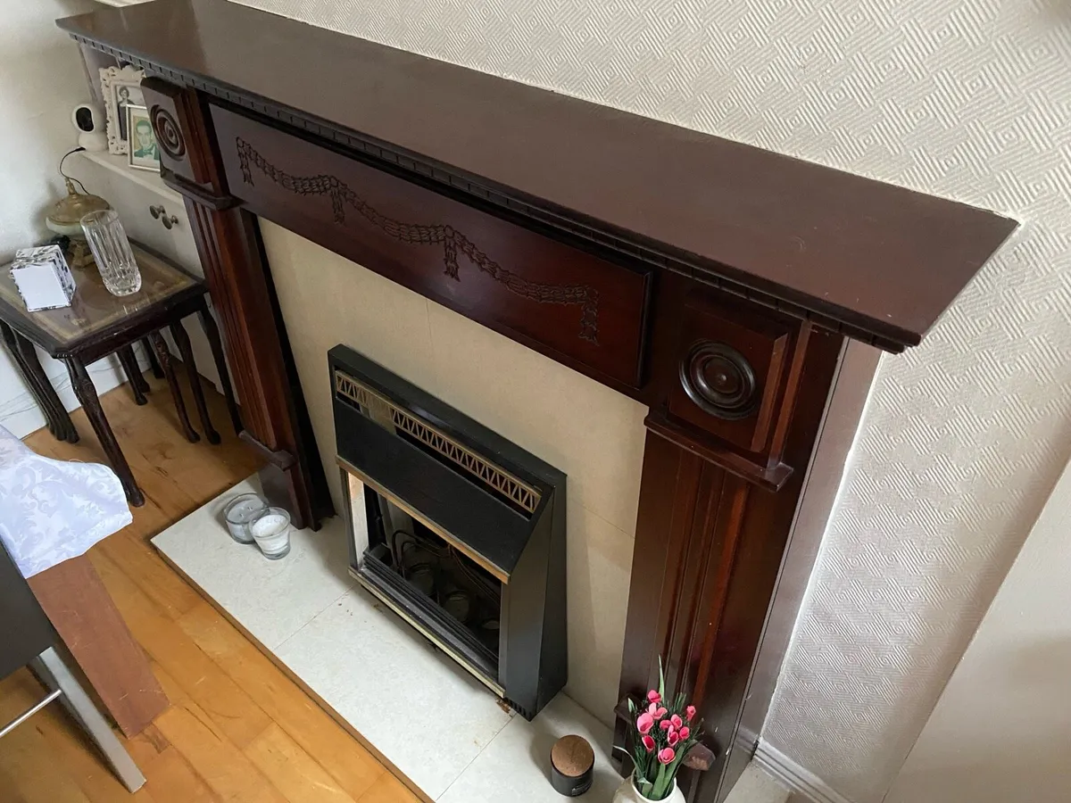 Mahogany fireplace surround - Image 4