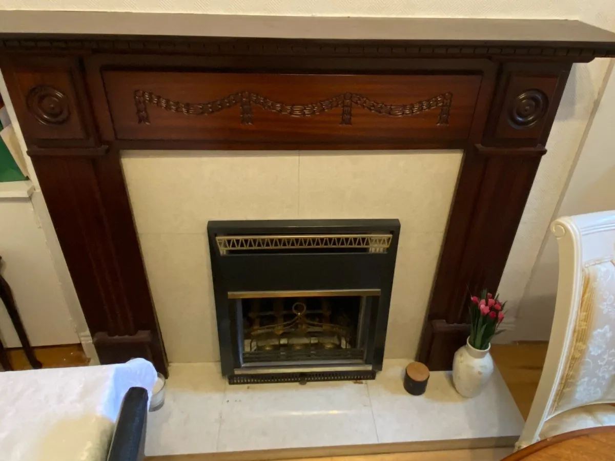Mahogany fireplace surround - Image 1