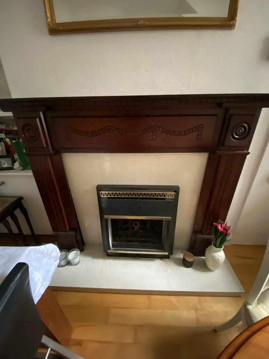Mahogany fireplace surround - Image 3