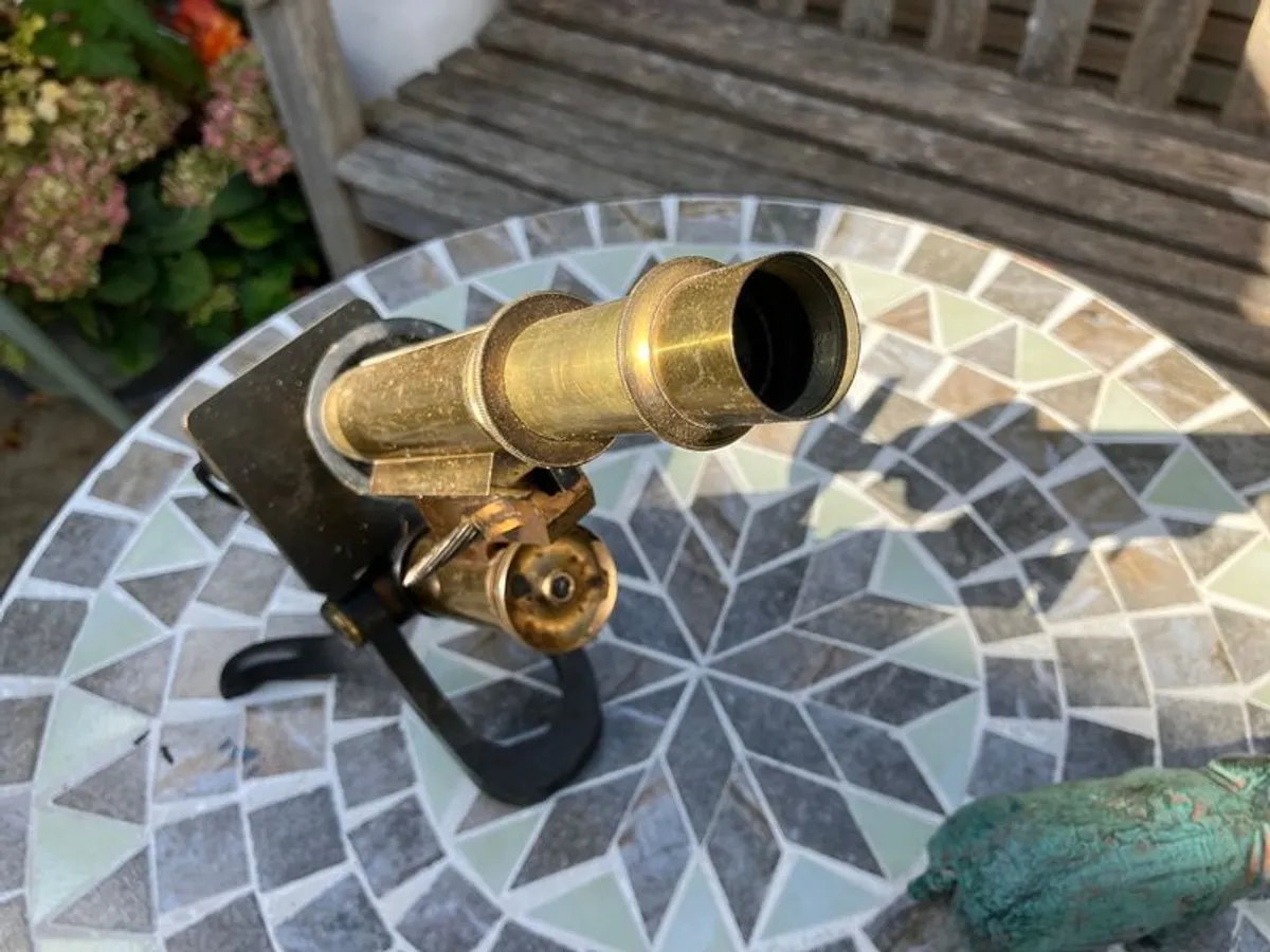 Antique Brass Microscope - Image 3